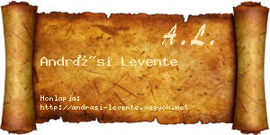 Andrási Levente névjegykártya