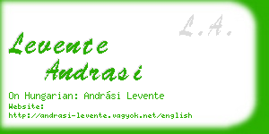 levente andrasi business card